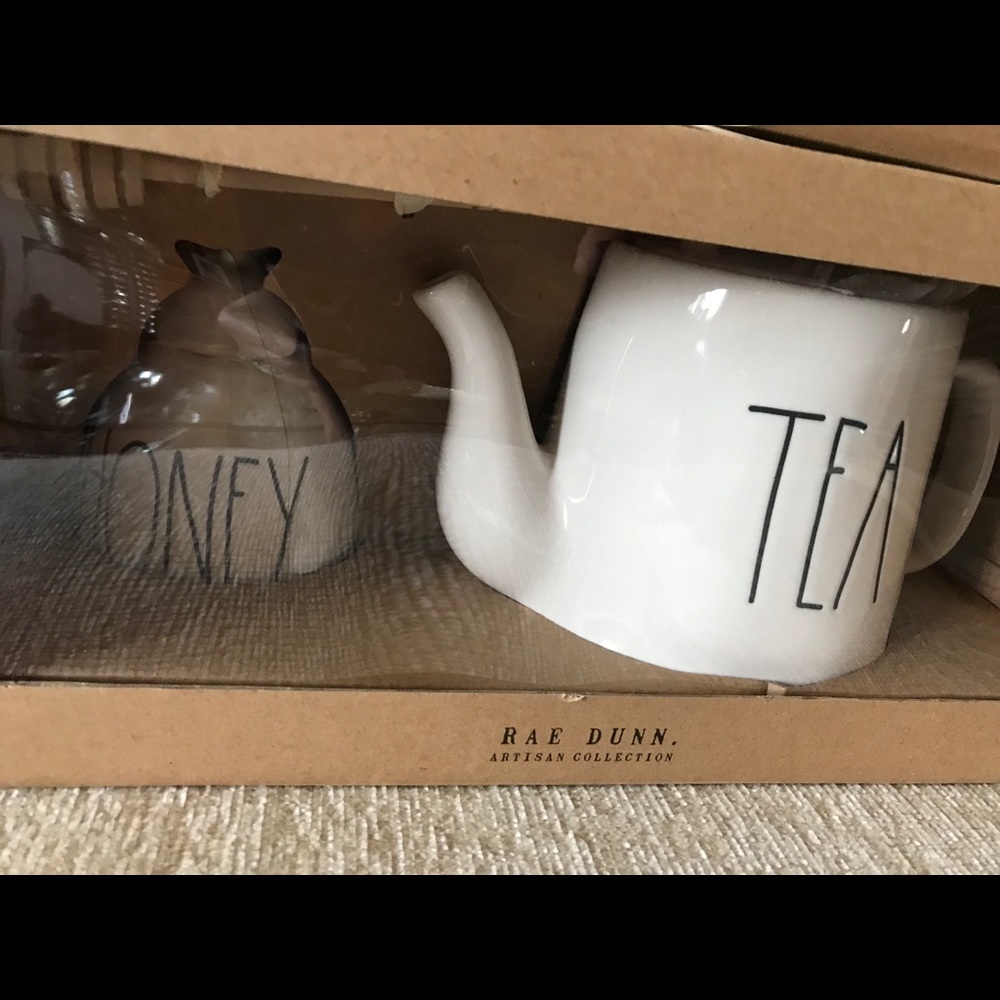 2 Sets... Rae Dunn Brand New Tea Pot /Honey